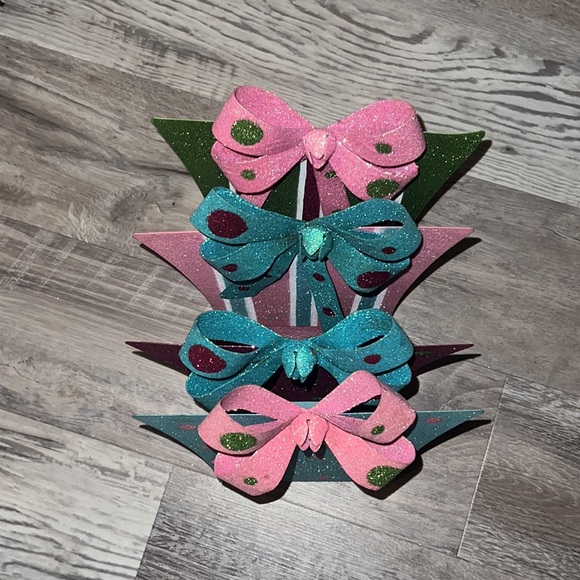 Set of 4 sparkle gift Christmas decor - Picture 6 of 8